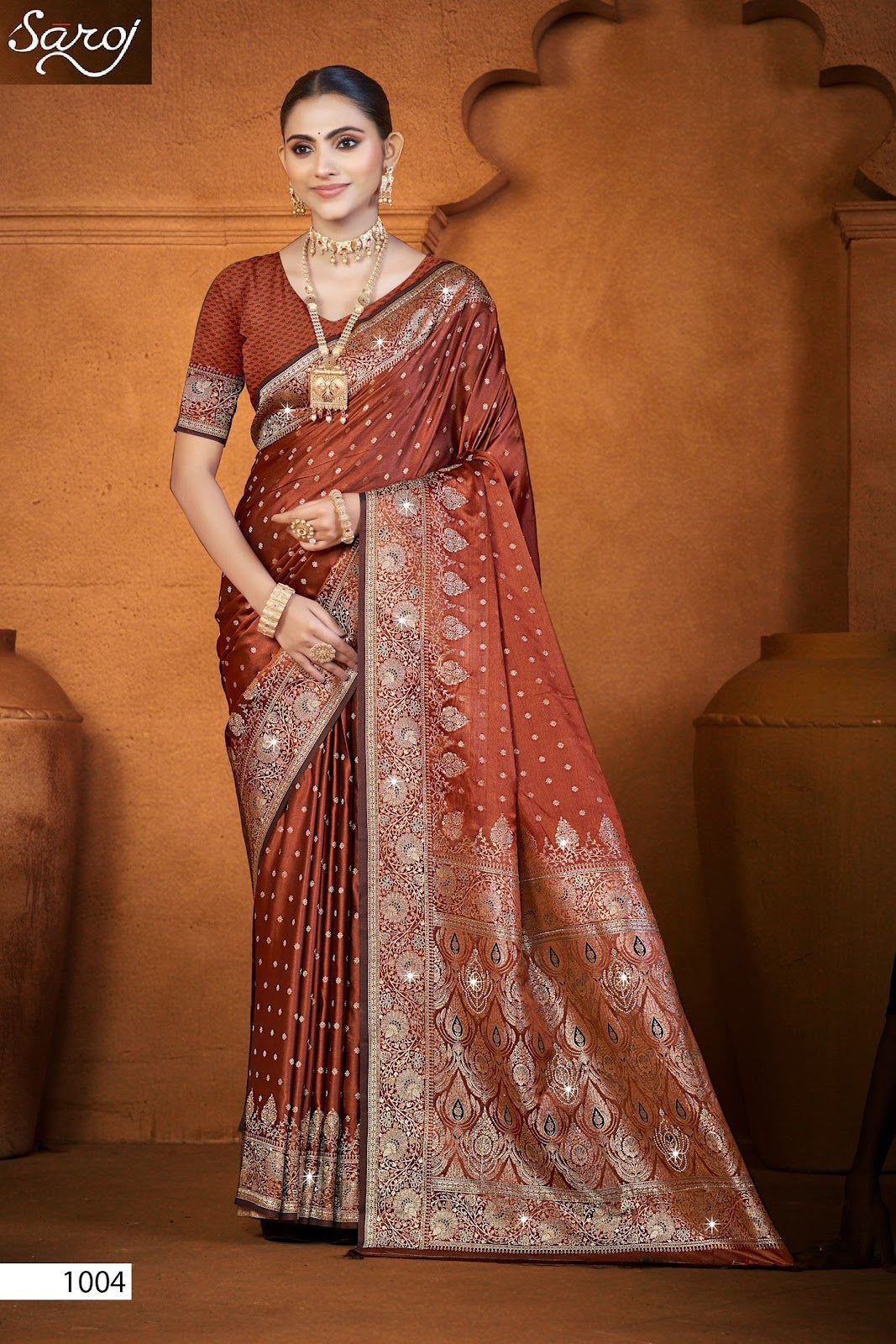 Jardosi Silk Saroski Vol 3 Saroj Sarees Wholesaler Gujarat