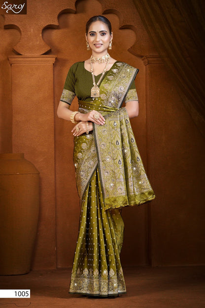 Jardosi Silk Saroski Vol 3 Saroj Sarees Wholesaler Gujarat