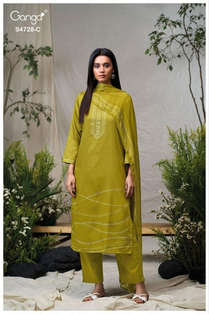 Jareesha S4728 Ganga Cotton Satin Pant Style Suits Wholesaler Ahmedabad