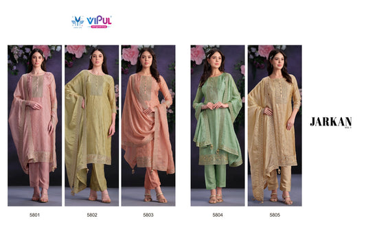 Jarkan Vol 5 Vipul Organza Pant Style Suits Exporter