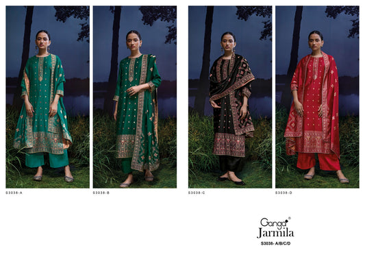 Jarmila 3038 Ganga Pashmina Suits Wholesale Price