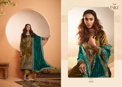 Jashan Esta Designs Velvet Suits Wholesaler India