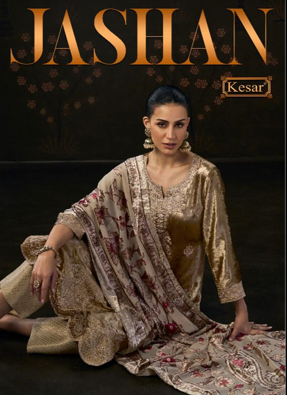 Jashan Kesar Viscose Velvet Suits Manufacturer