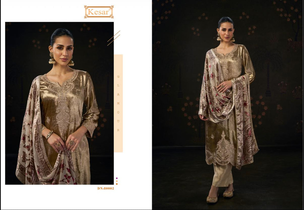 Jashan Kesar Viscose Velvet Suits Manufacturer
