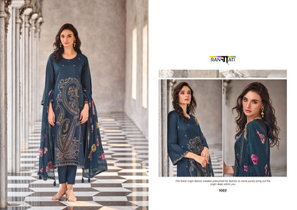 Jashen E Ishq Rangati Prints Russian Silk Pant Style Suits Wholesale Price