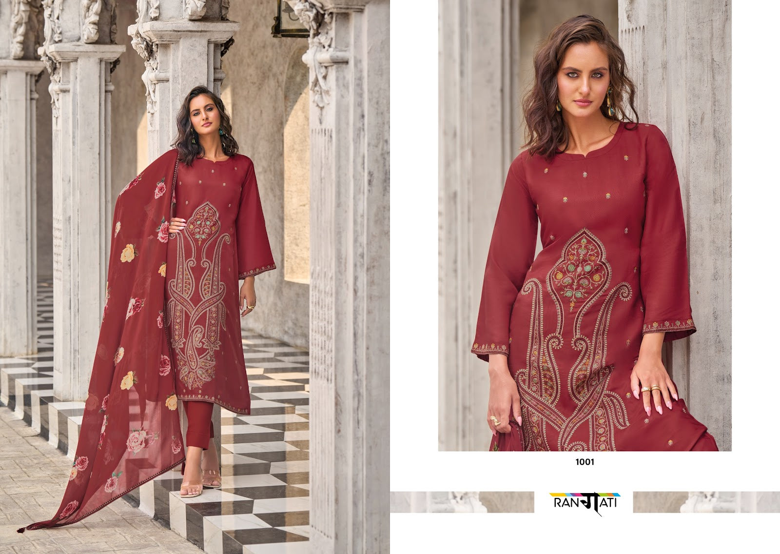 Jashen E Ishq Rangati Prints Russian Silk Pant Style Suits Wholesale Price