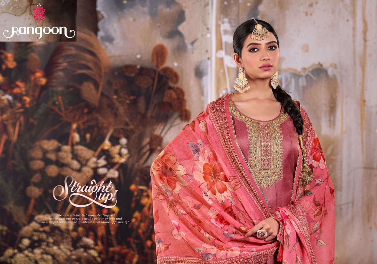 Jashmine Rangoon Silk Readymade Anarkali Suits Supplier Gujarat