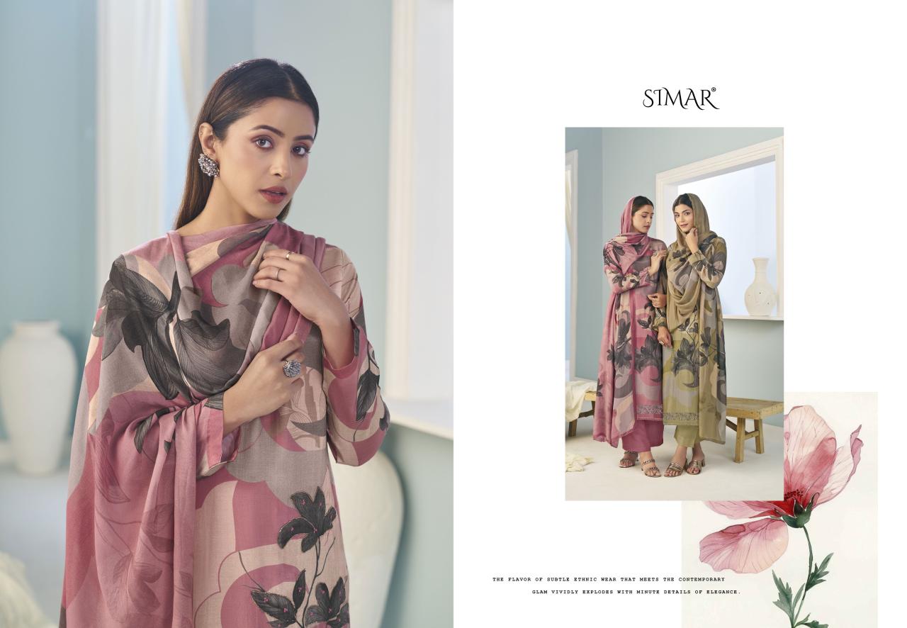 Jashn 8203 Simar Glossy Viscose Muslin Plazzo Style Suits Manufacturer Ahmedabad