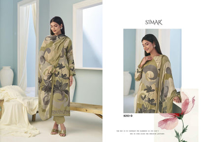 Jashn 8203 Simar Glossy Viscose Muslin Plazzo Style Suits Manufacturer Ahmedabad