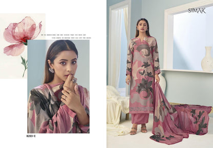 Jashn 8203 Simar Glossy Viscose Muslin Plazzo Style Suits Manufacturer Ahmedabad