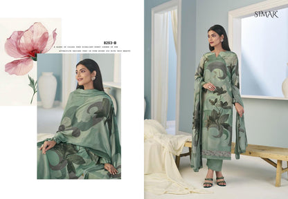 Jashn 8203 Simar Glossy Viscose Muslin Plazzo Style Suits Manufacturer Ahmedabad