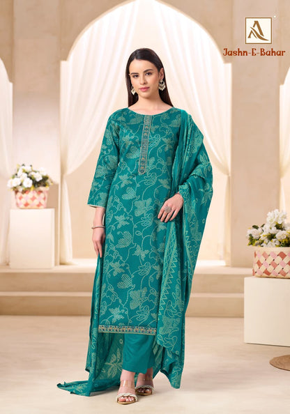 Jashn E Bahar Alok Zam Cotton Karachi Salwar Suits Wholesaler Ahmedabad