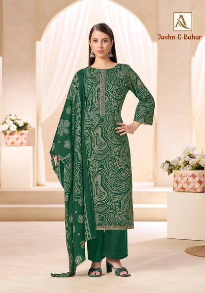 Jashn E Bahar Alok Zam Cotton Karachi Salwar Suits Wholesaler Ahmedabad