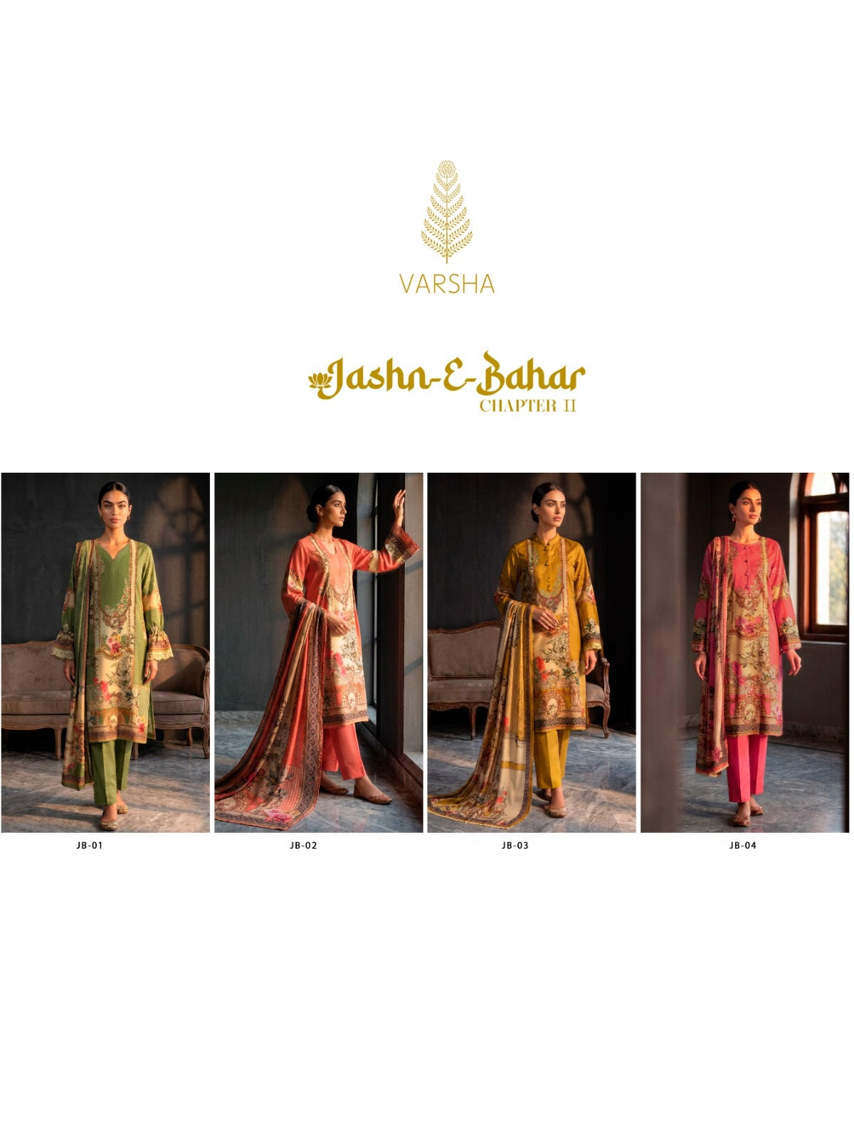 Jashn E Bahar Chapter 2 Varshaa Viscose Muslin Pakistani Salwar Suits Exporter Ahmedabad