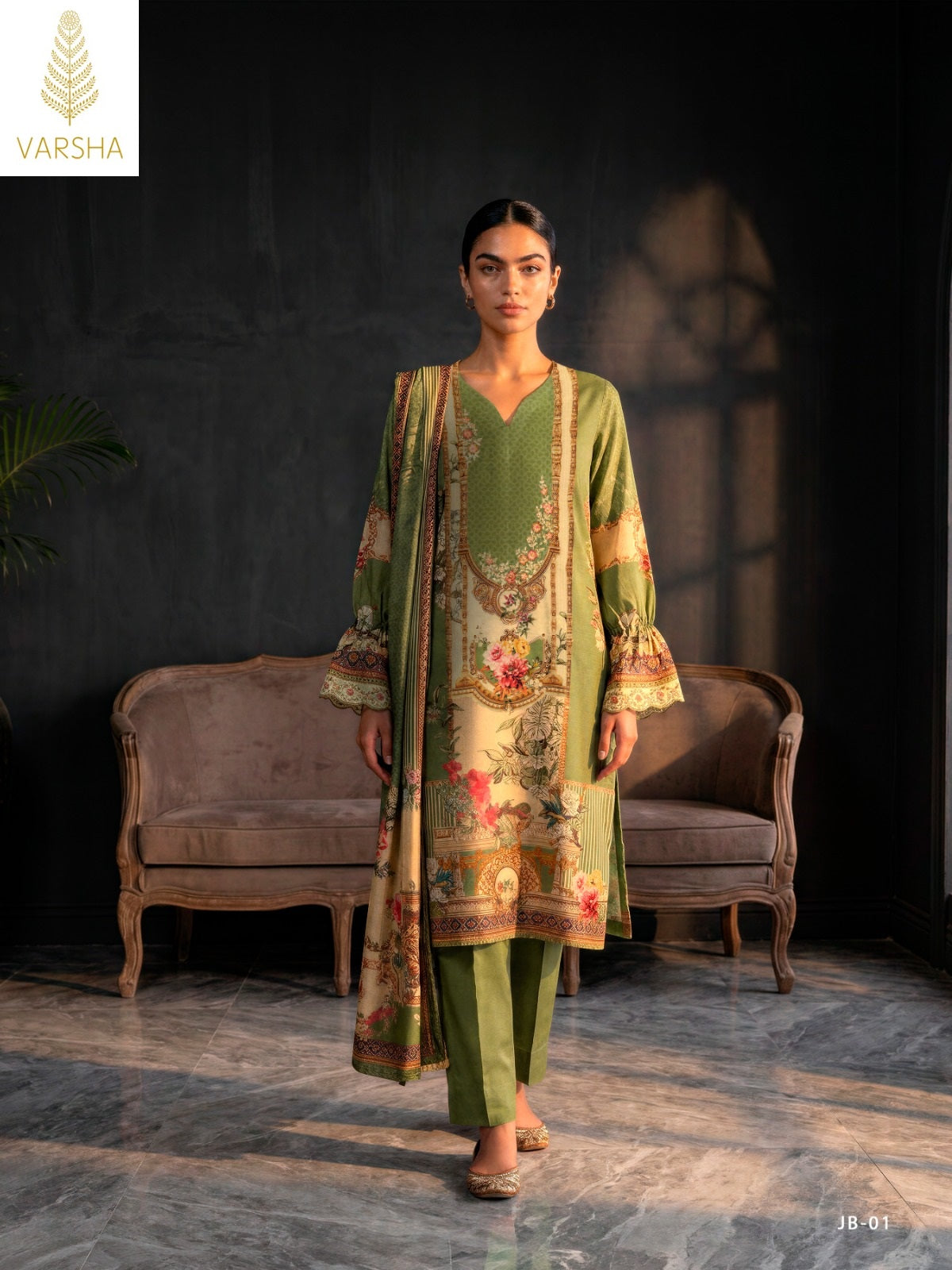 Jashn E Bahar Chapter 2 Varshaa Viscose Muslin Pakistani Salwar Suits Exporter Ahmedabad