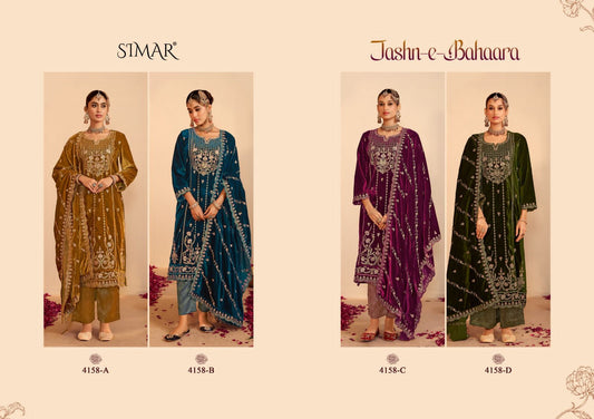 Jashn E Bahara Simar Velvet Suits Wholesaler