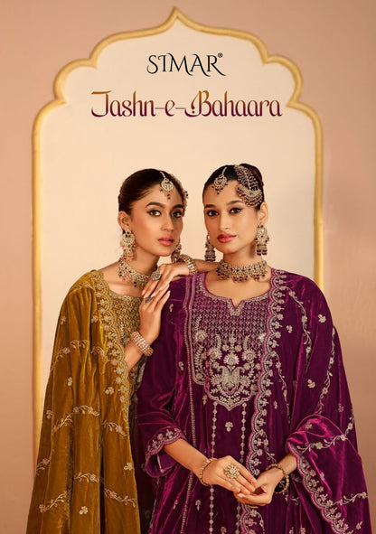 Jashn E Bahara Simar Velvet Suits Wholesaler