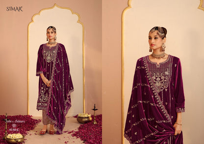 Jashn E Bahara Simar Velvet Suits Wholesaler