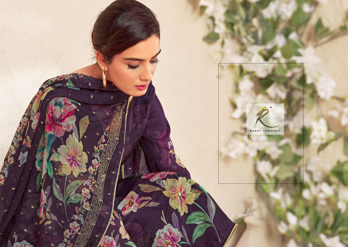 Jashn E Festive 55558 Rakhi Fashion Pure Bemberg Pant Style Suits Manufacturer Ahmedabad