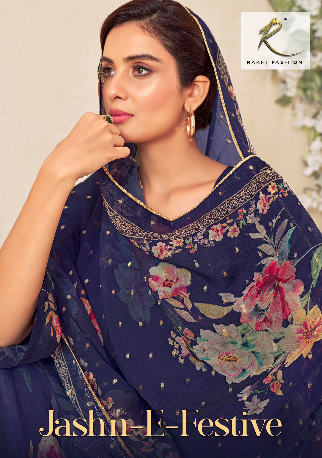 Jashn E Festive 55558 Rakhi Fashion Pure Bemberg Pant Style Suits Manufacturer Ahmedabad