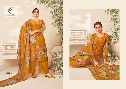 Jashn E Festive 55558 Rakhi Fashion Pure Bemberg Pant Style Suits Manufacturer Ahmedabad