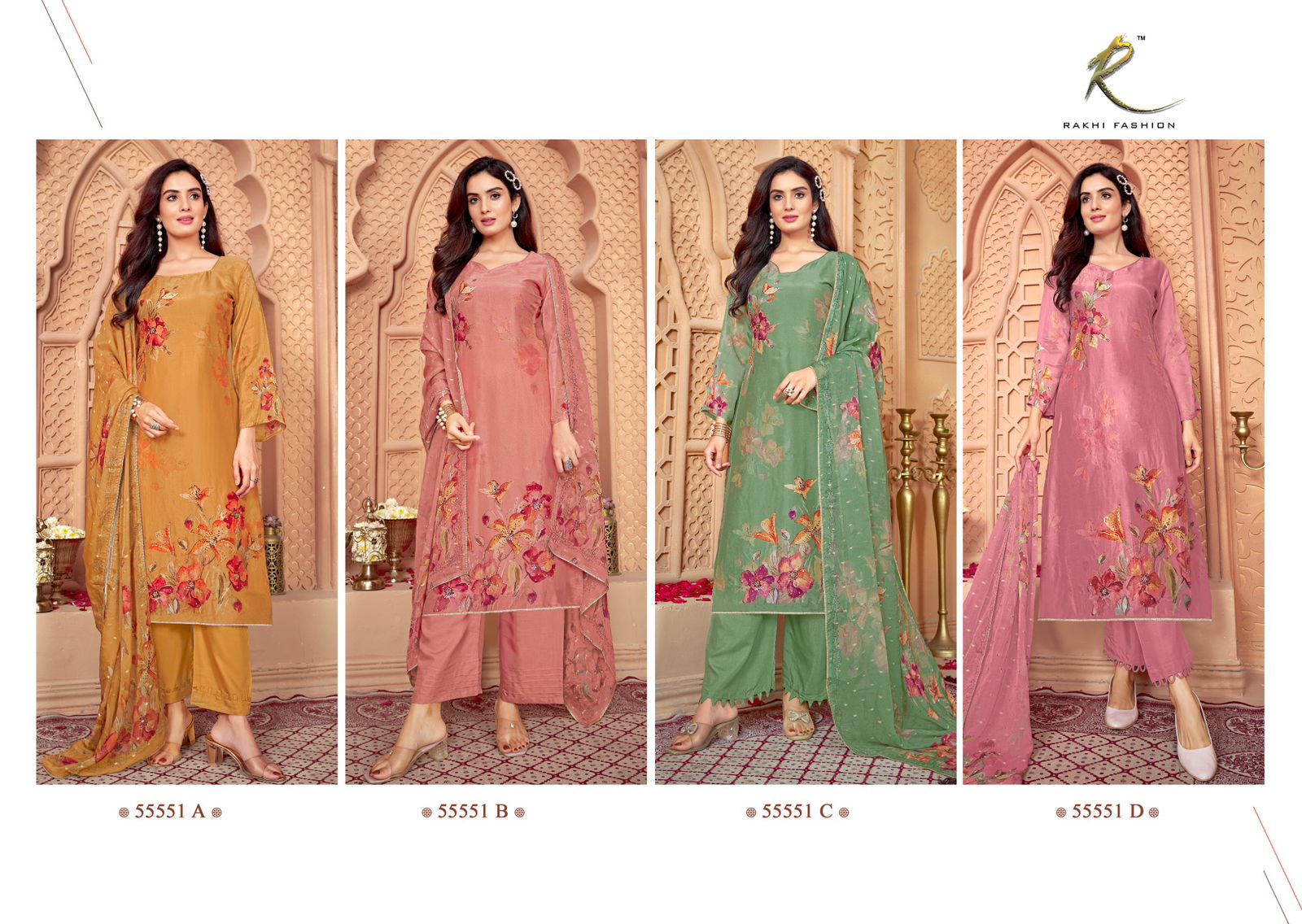 Jashn E Festive Rakhi Fashion Pure Bemberg Plazzo Style Suits Wholesaler Gujarat