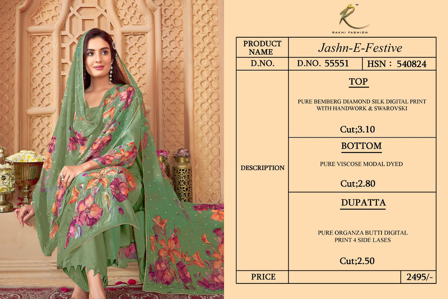 Jashn E Festive Rakhi Fashion Pure Bemberg Plazzo Style Suits Wholesaler Gujarat