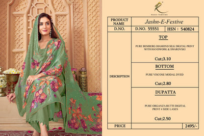 Jashn E Festive Rakhi Fashion Pure Bemberg Plazzo Style Suits Wholesaler Gujarat