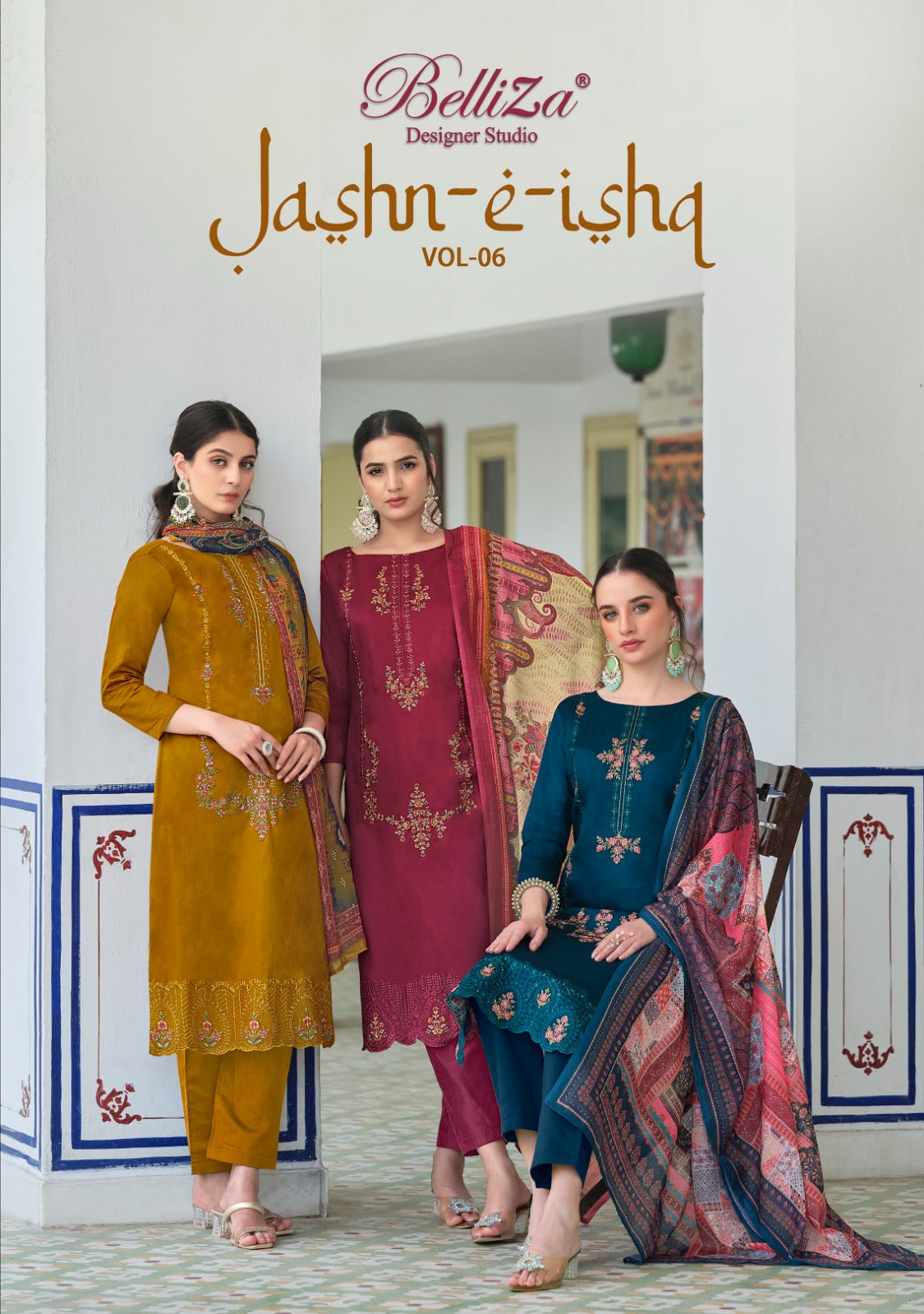 Jashn E Ishq Vol 6 Belliza Designer Studio Heavy Jaam Pant Style Suits