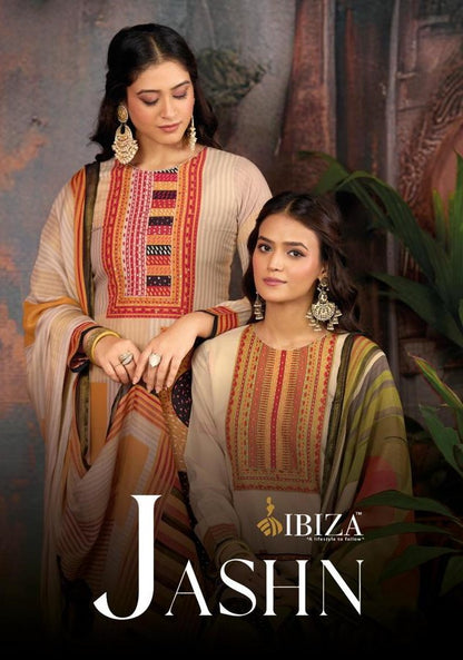 Jashn Ibiza Pure Bemberg Muslin Pant Style Suits Manufacturer Ahmedabad