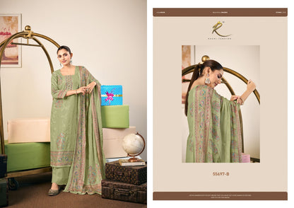 Jashn Naama 55697 Rakhi Fashion Bemberg Pant Style Suits Exporter Gujarat