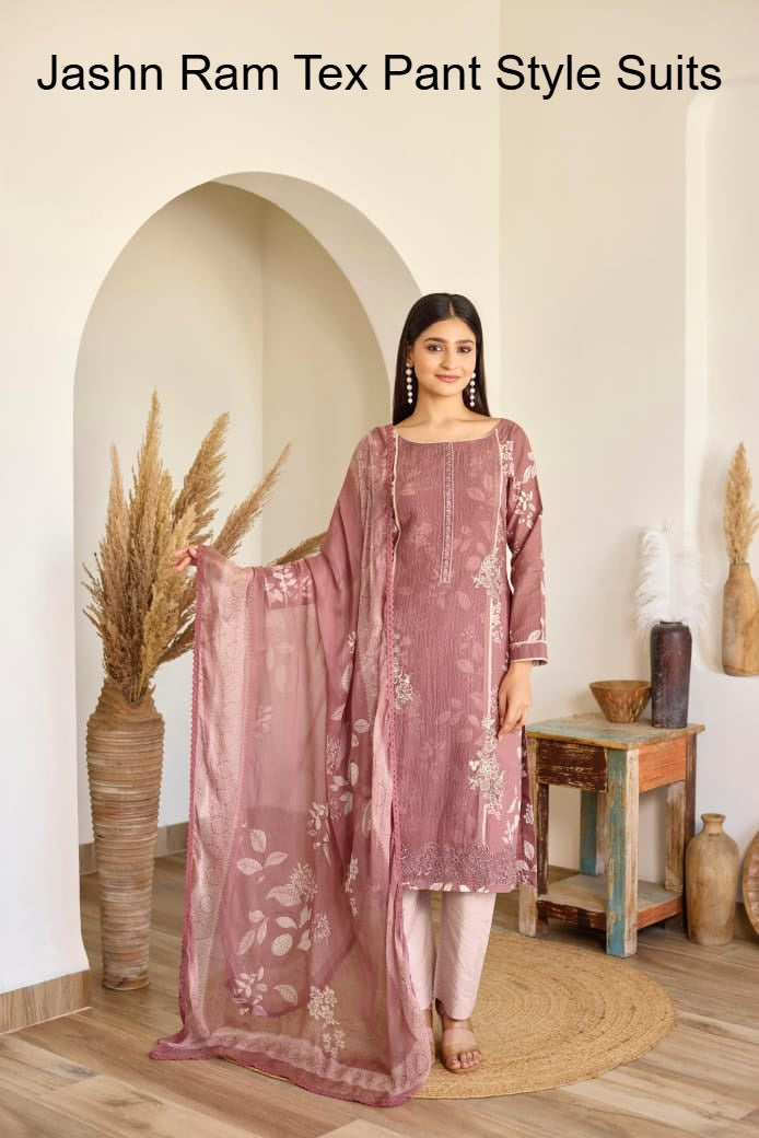 Jashn Ram Tex Ivory Pant Style Suits Exporter Gujarat