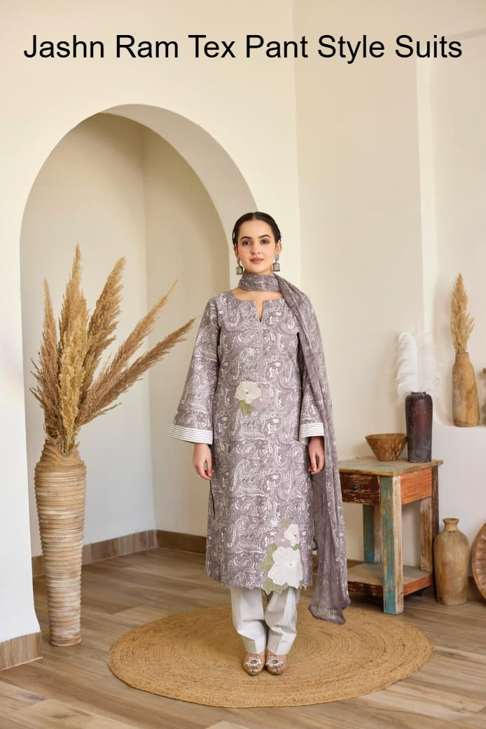 Jashn Ram Tex Ivory Pant Style Suits Exporter Gujarat