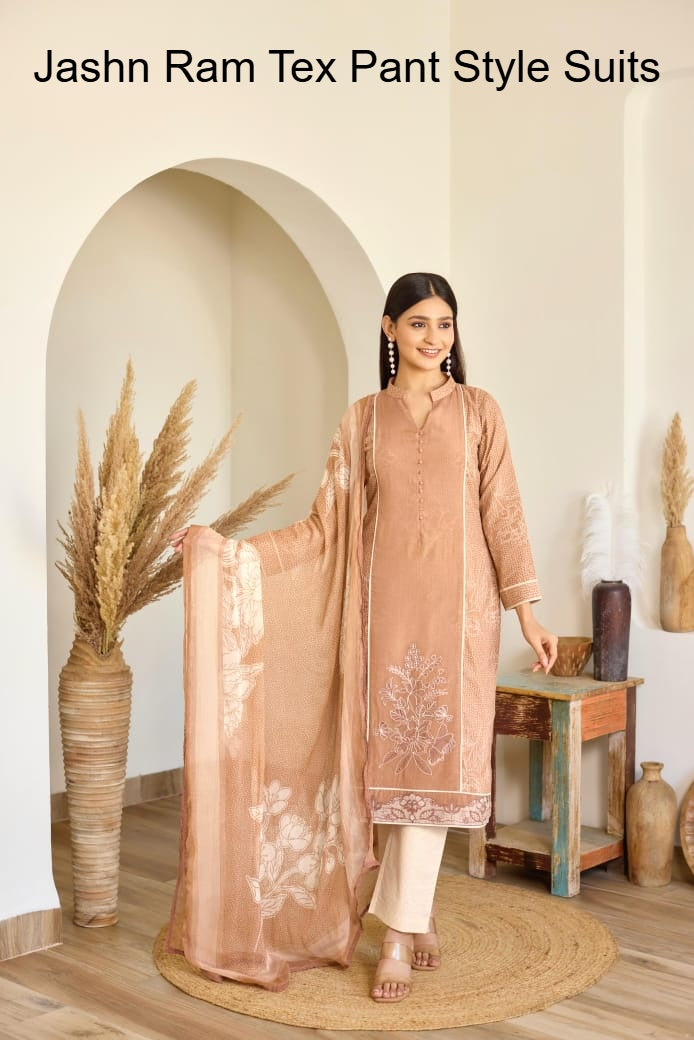 Jashn Ram Tex Ivory Pant Style Suits Exporter Gujarat