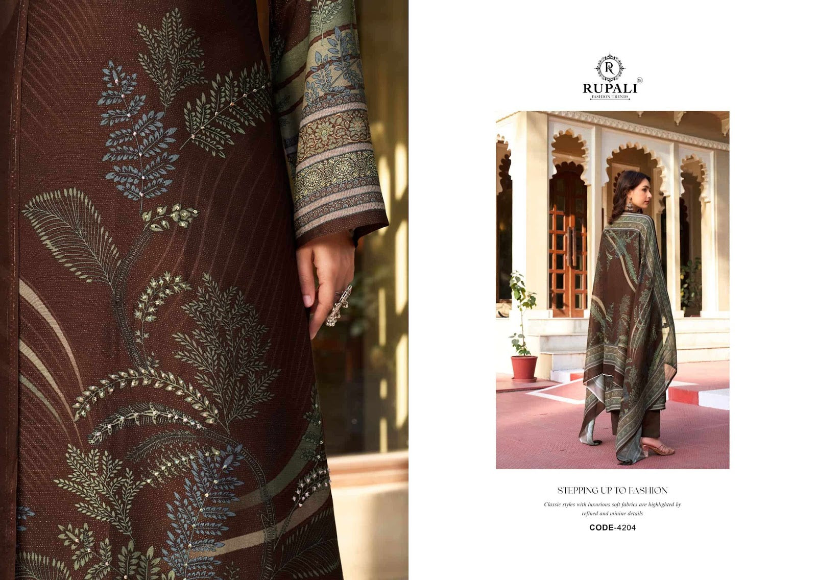 Jashn Rupali Viscose Muslin Pant Style Suits Wholesaler India