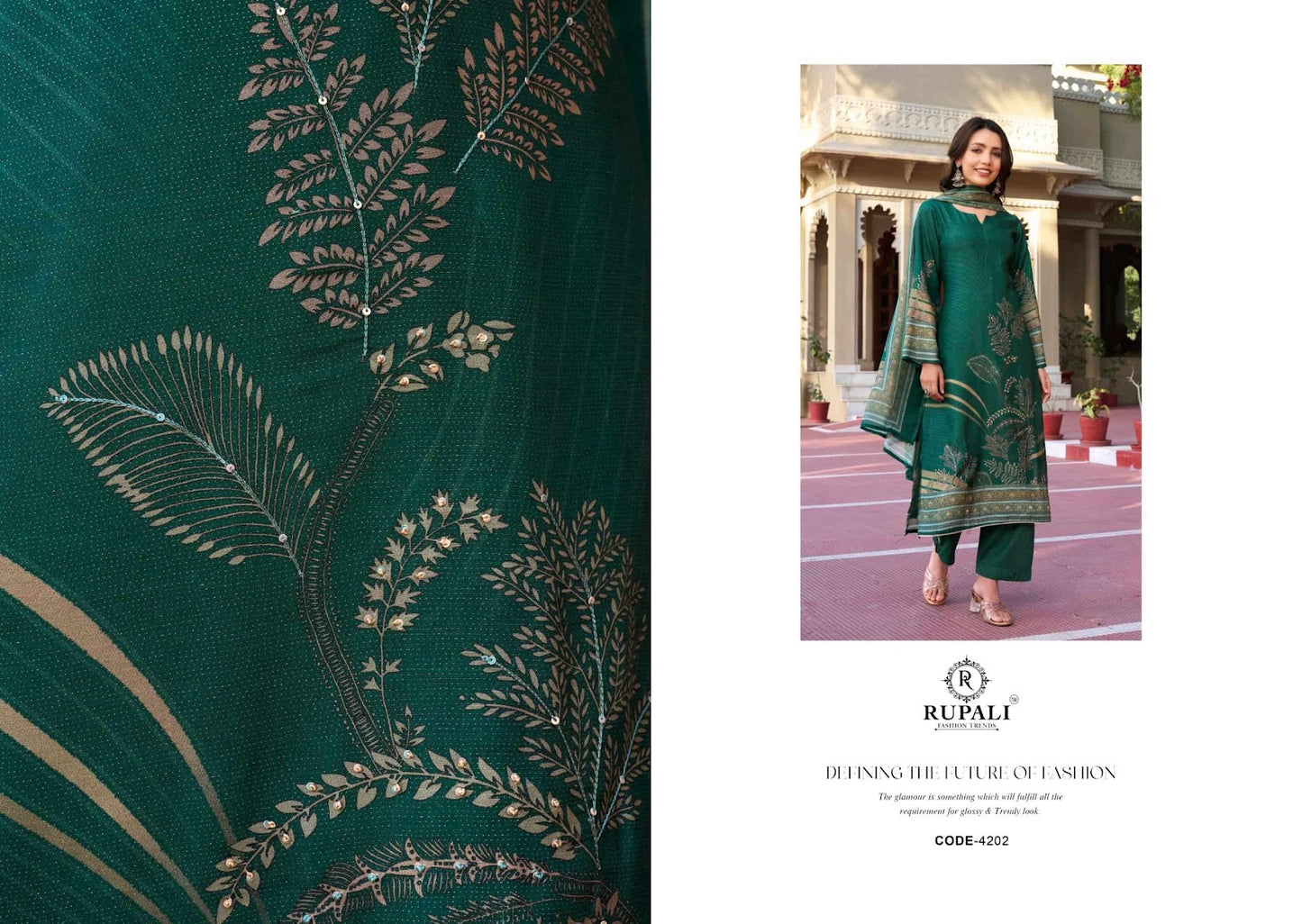 Jashn Rupali Viscose Muslin Pant Style Suits Wholesaler India
