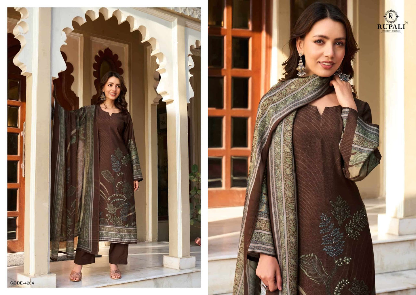 Jashn Rupali Viscose Muslin Pant Style Suits Wholesaler India