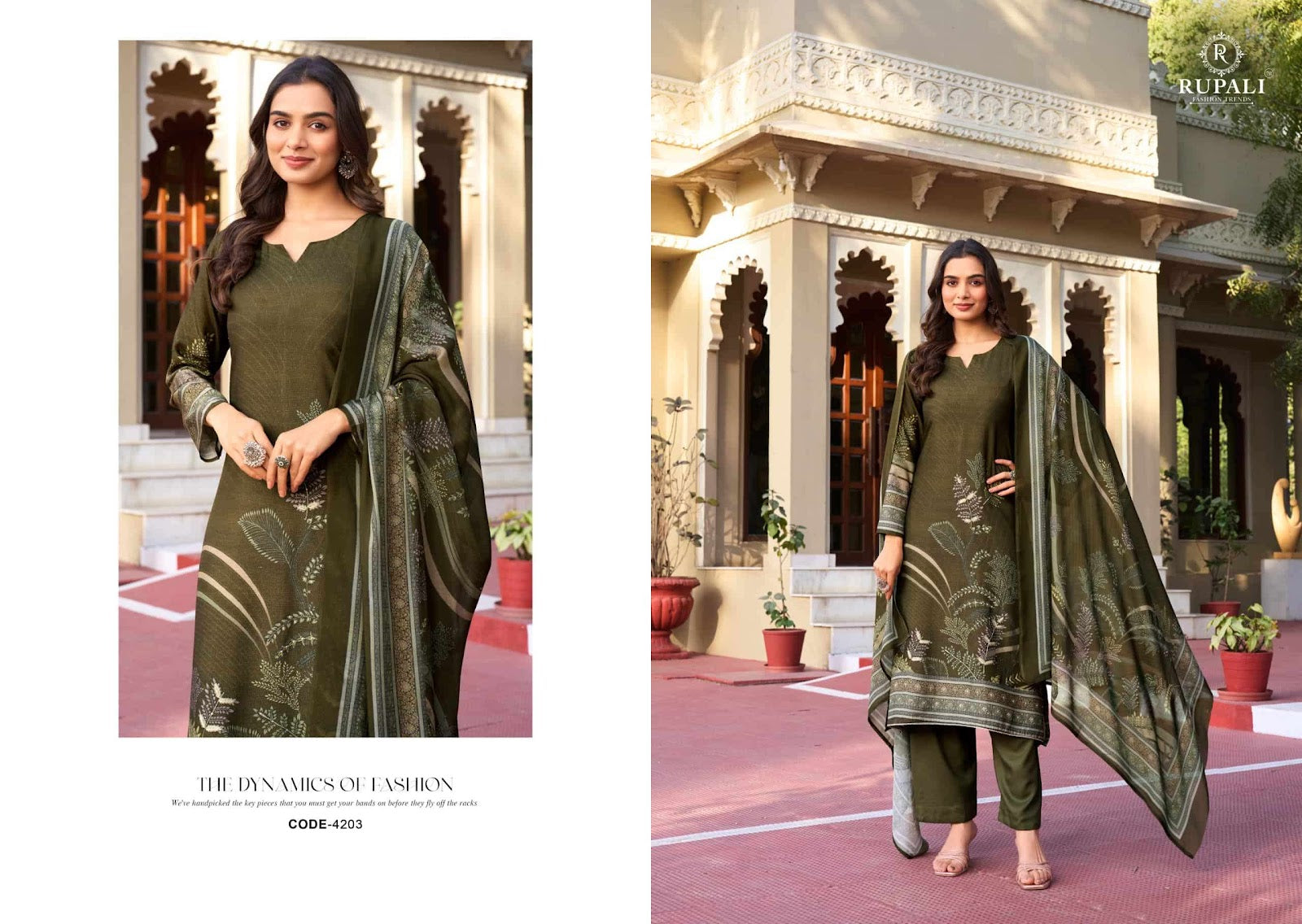 Jashn Rupali Viscose Muslin Pant Style Suits Wholesaler India