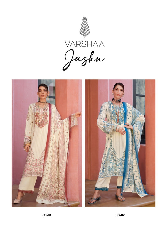 Jashn Varshaa Viscose Muslin Pakistani Salwar Suits Wholesaler India