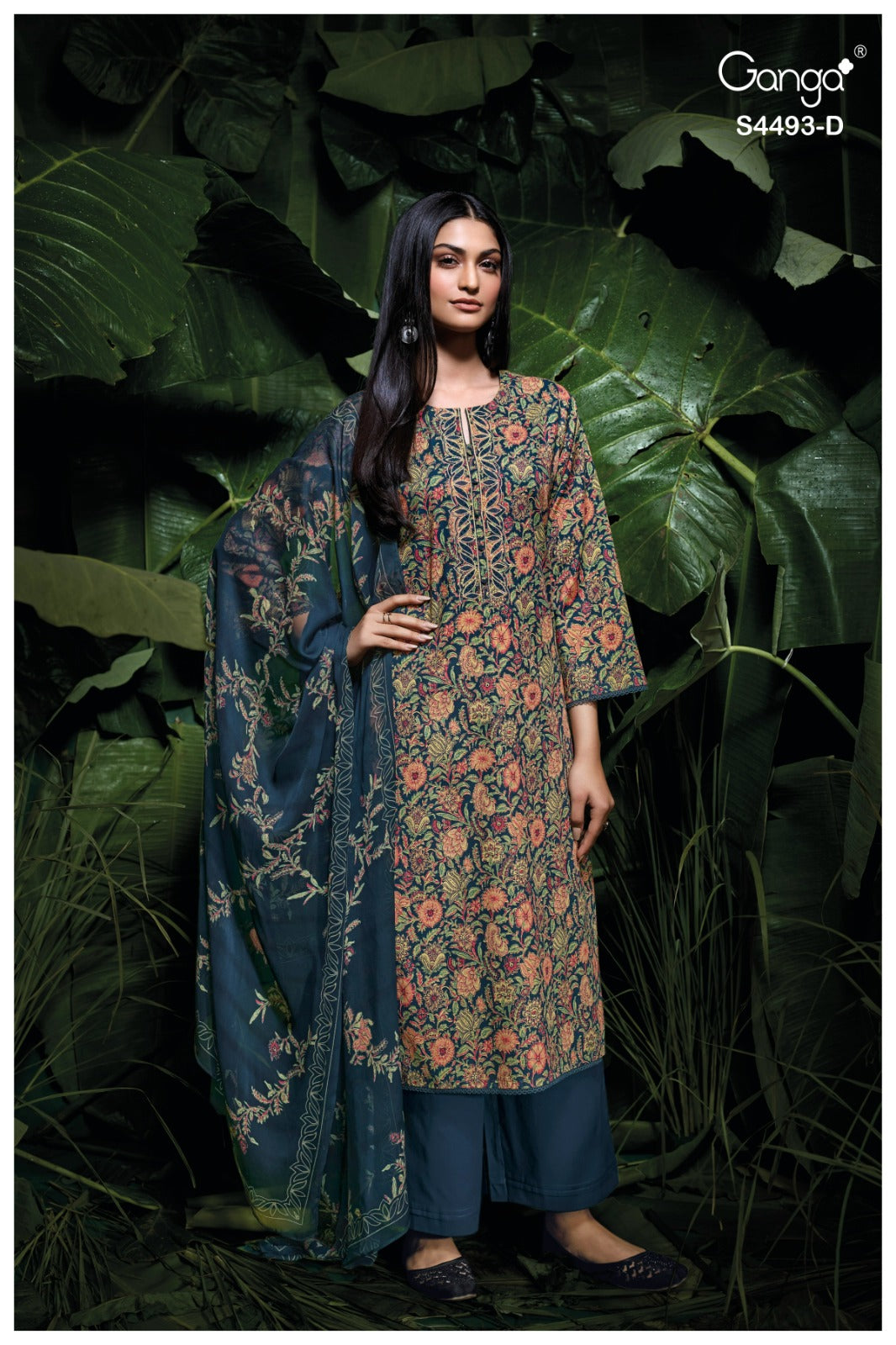 Jasira 4493 Ganga Cotton Pant Style Suits Wholesaler