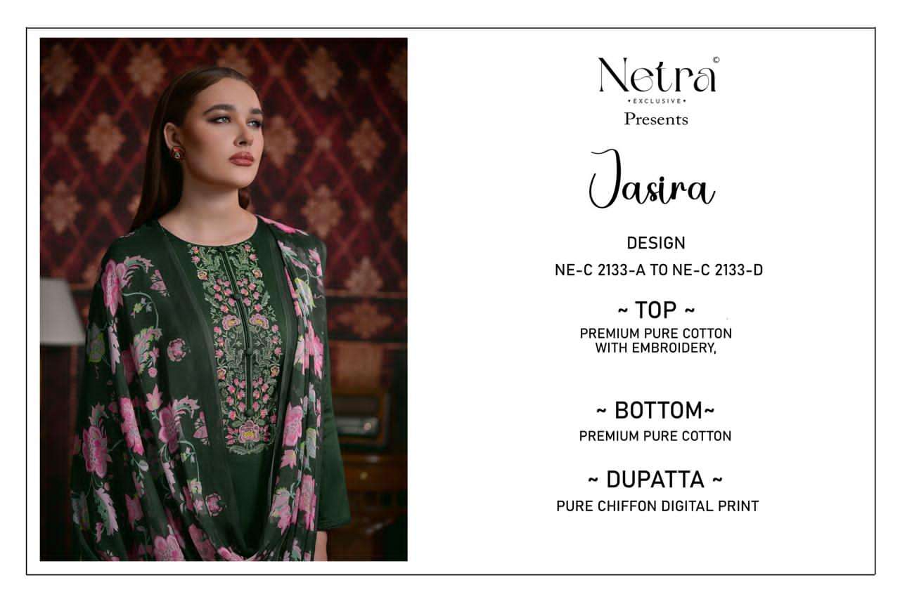 Jasira Netra Cotton Pant Style Suits Wholesaler Ahmedabad