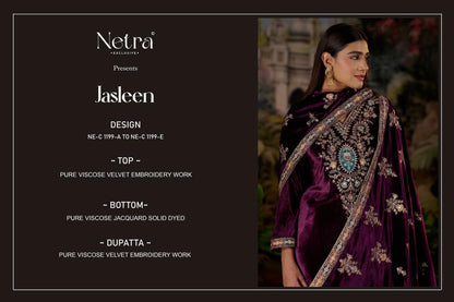 Jasleen Netra Pure Viscose Velvet Suits Supplier Ahmedabad