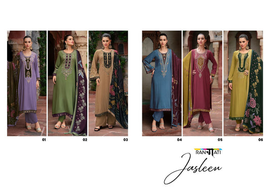 Jasleen Rangati Prints Pashmina Suits Exporter Ahmedabad