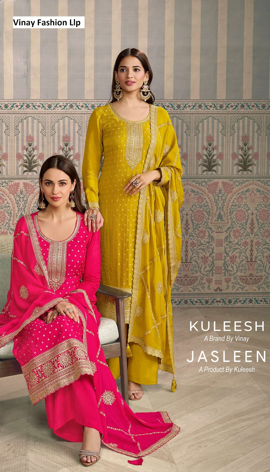 Jasleen Vinay Fashion Llp Viscose Plazzo Style Suits Exporter Gujarat