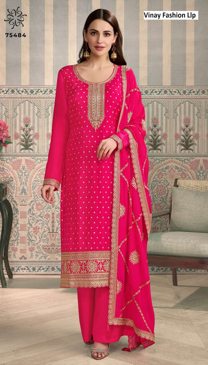 Jasleen Vinay Fashion Llp Viscose Plazzo Style Suits Exporter Gujarat
