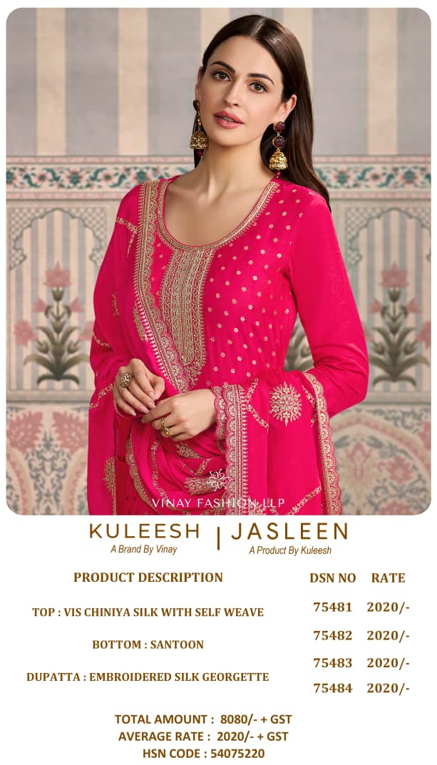 Jasleen Vinay Fashion Llp Viscose Plazzo Style Suits Exporter Gujarat