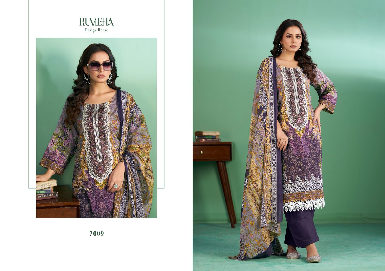 Jasmeen Rumeha Pure Cotton Karachi Salwar Suits Exporter