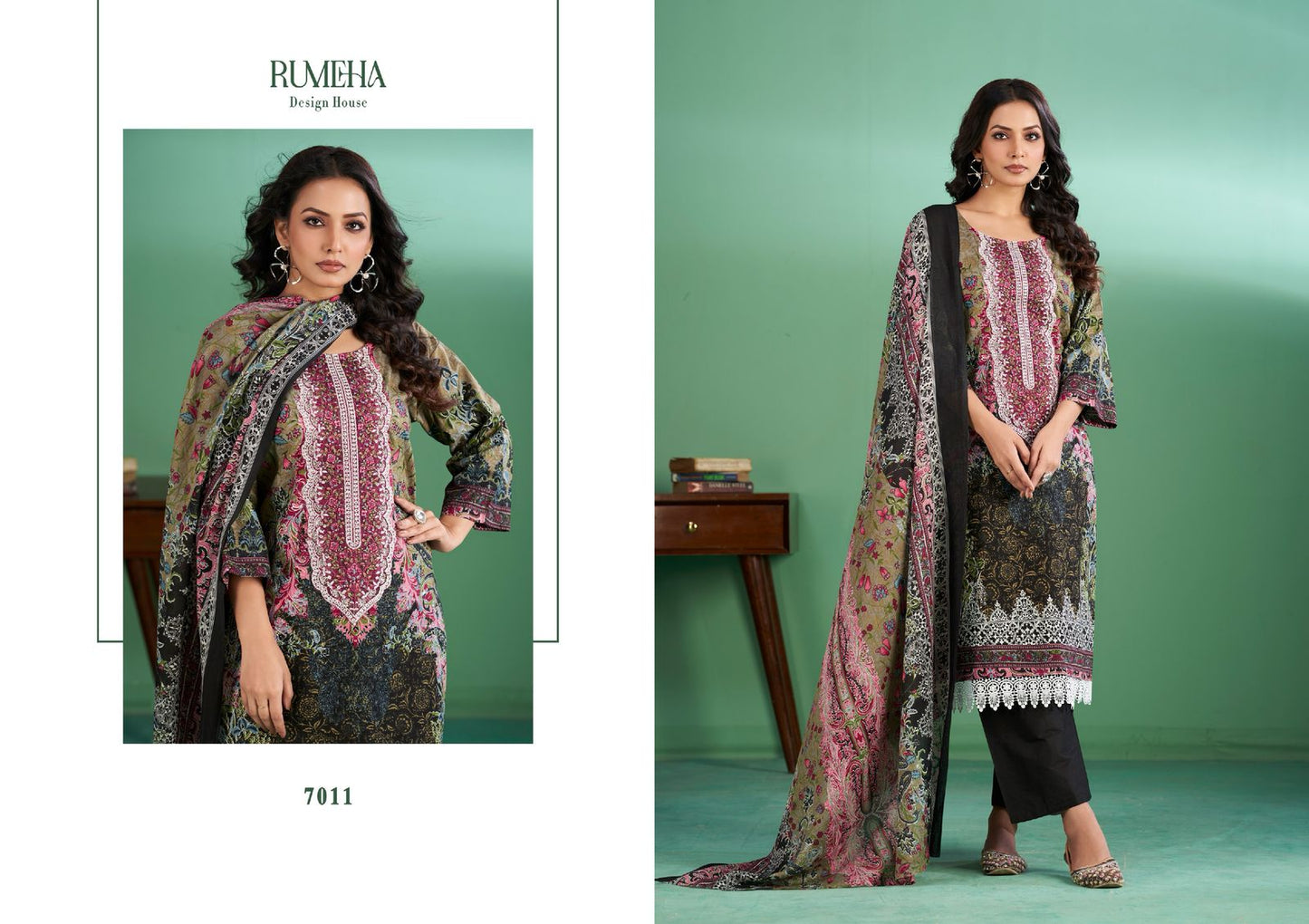 Jasmeen Rumeha Pure Cotton Karachi Salwar Suits Exporter
