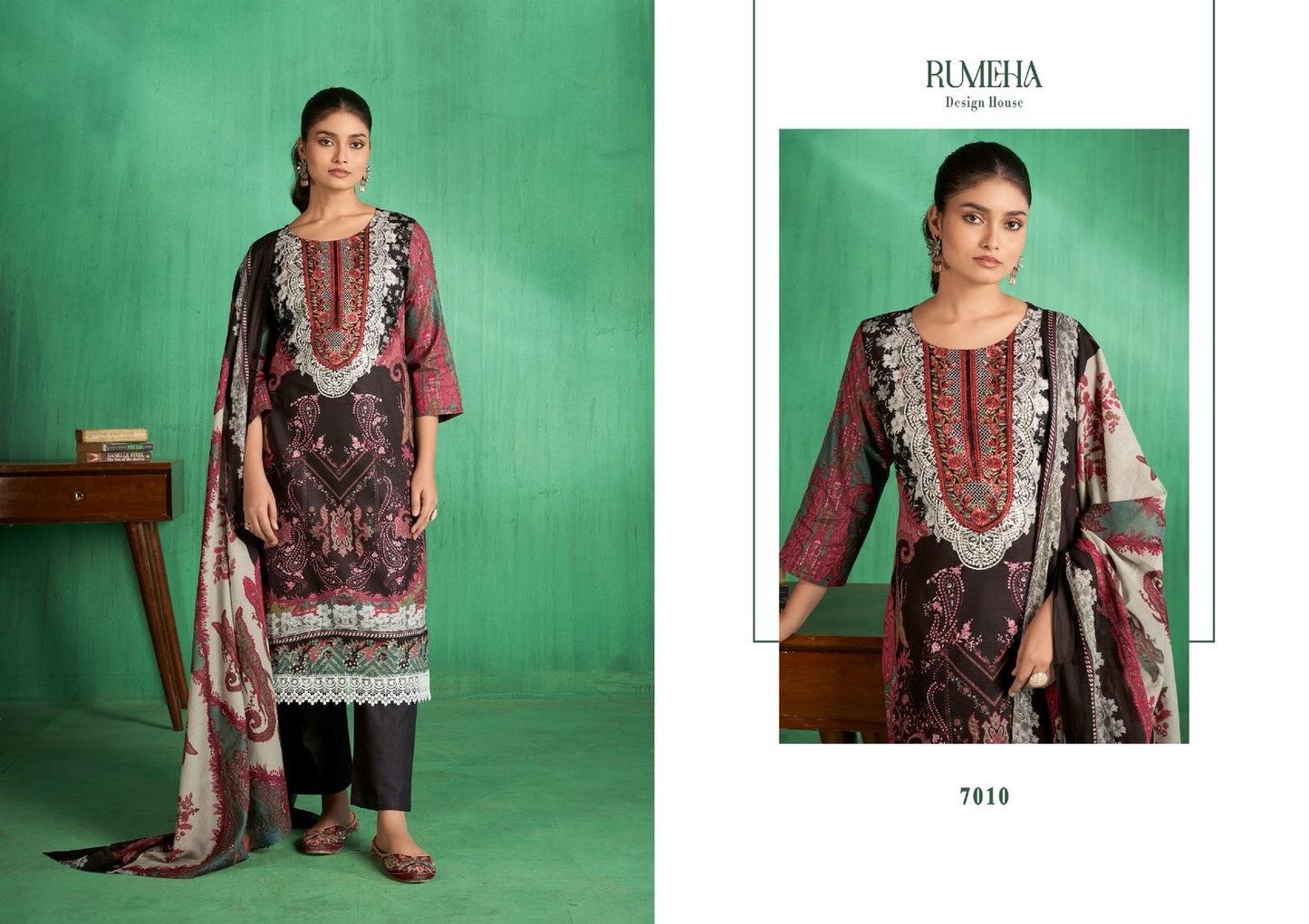 Jasmeen Rumeha Pure Cotton Karachi Salwar Suits Exporter