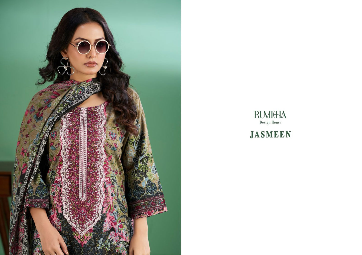 Jasmeen Rumeha Pure Cotton Karachi Salwar Suits Exporter